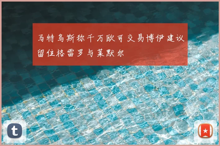 马特乌斯称千万欧可交易博伊建议留住格雷罗与莱默尔