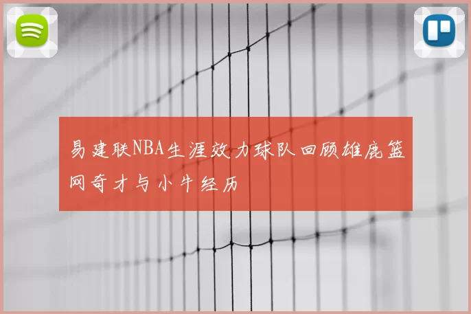 易建联NBA生涯效力球队回顾雄鹿篮网奇才与小牛经历